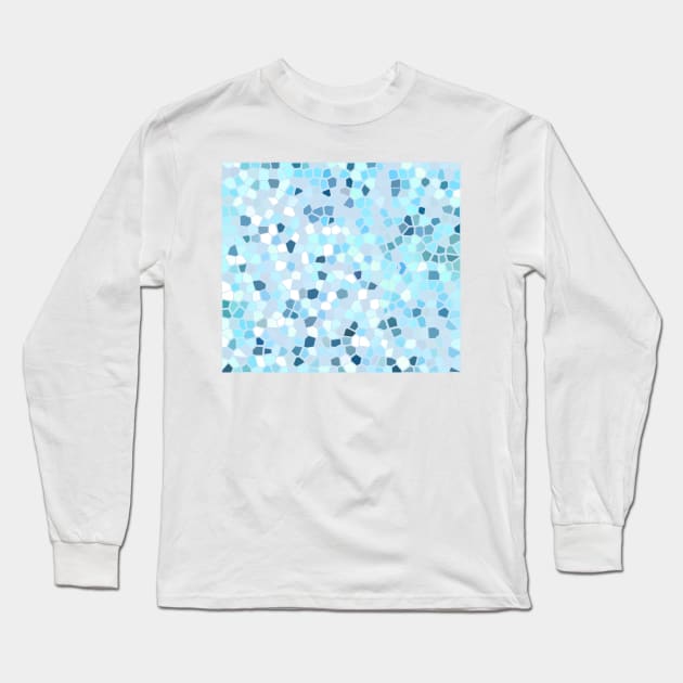 Blue Mosaic Long Sleeve T-Shirt by Klssaginaw